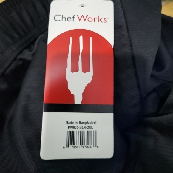 Chef Works Black Chef Pants Size 2X NWT - Picture 4 of 6